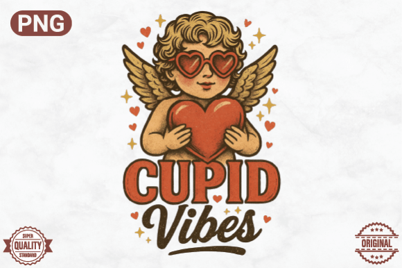 Download Cupid Vibes Retro Valentine Clipart - Vibe Collection