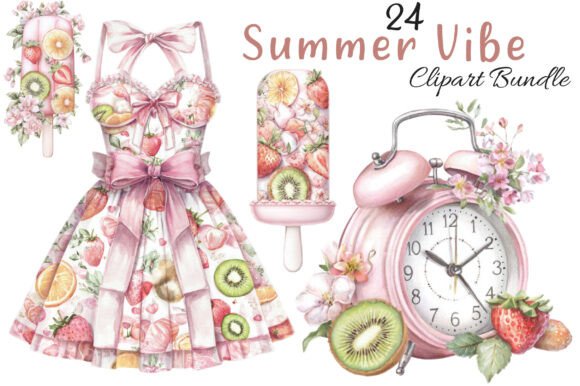 Download Watercolor Summer Vibe Clipart - Vibe Collection