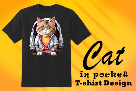 Download Adorable Cat in Pocket Clipart for POD - Premium Resources