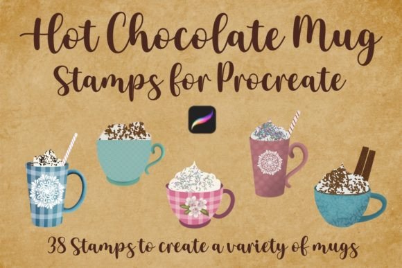 Download Hot. Chocolate Mugs Stamps for Procreate - Premium Bundle
