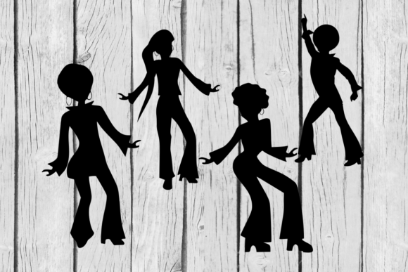 Download Retro Disco Dancer Silhouettes Cut File - Disco Collection