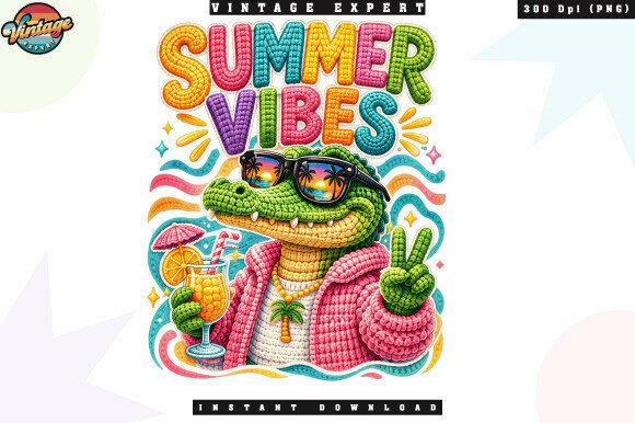 Download Summer Vibes Crocodile Beach PNG - Vibe Collection