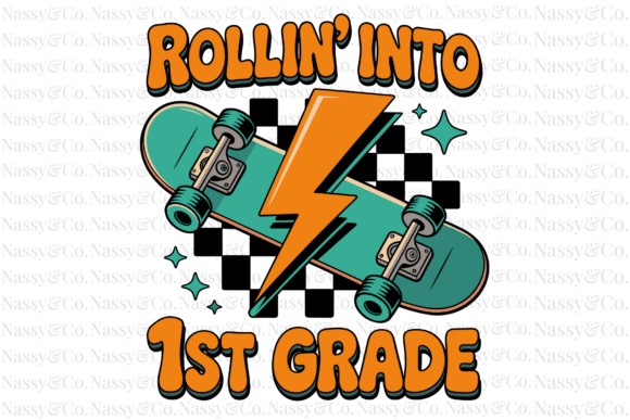 Download Rollin into 1st Grade Skateboard PNG - 1st grade Collection
