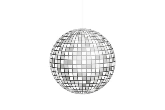 Download Silver Disco Ball Icon Isolated on Grays - Disco Collection