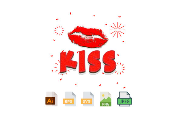 Download Valentines Day Kiss Design - Kiss design Collection