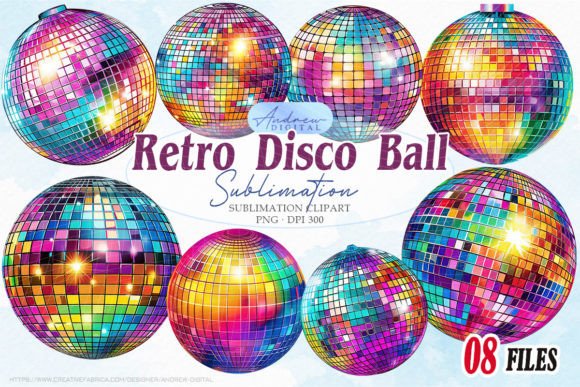 Download Disco Ball Retro 90s Colorful - Disco Collection